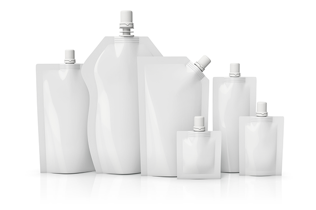 Embalagem flexível de plástico reciclado 